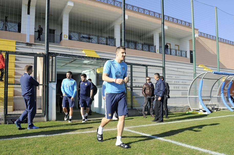 Stevan Jovetic, ex Fiorentina, entra in campo. LaPresse